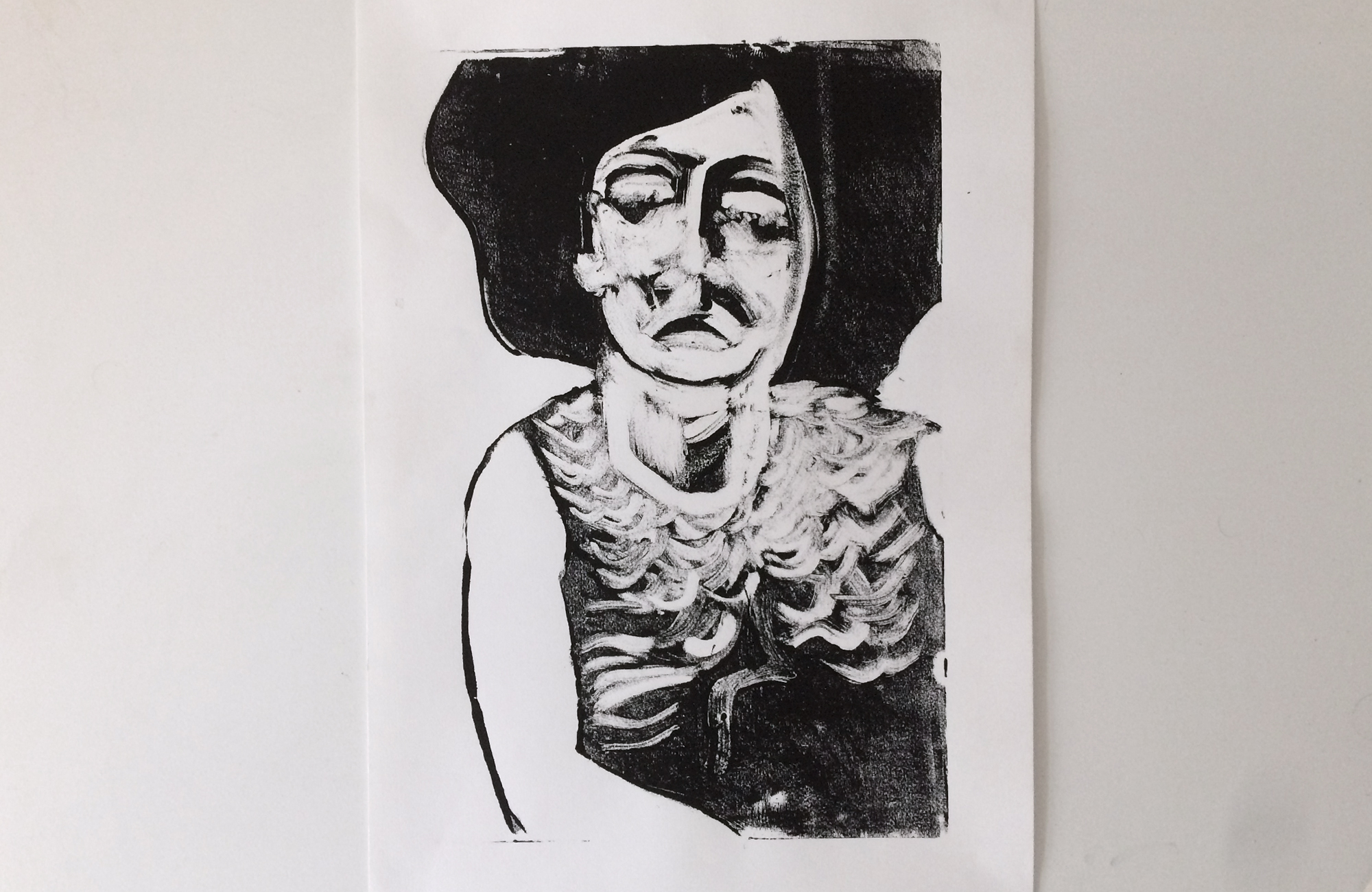 Monotype, serie#2, encre noire, transfert papier